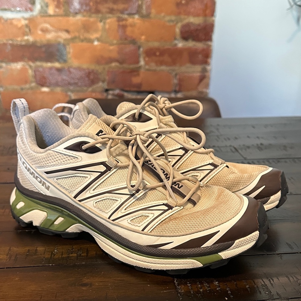 Salomon XT6 Expanse Canvas Sneaker Vanilla Ice Black Coffee